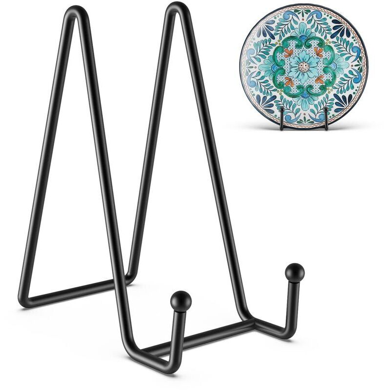 Tisch-Fotoständer für 15-cm-Fotos, dekorativer Metallrahmen für Bücher, Fotos und Tabletts, Dekorationsartikel, schwarz, 1 Stück