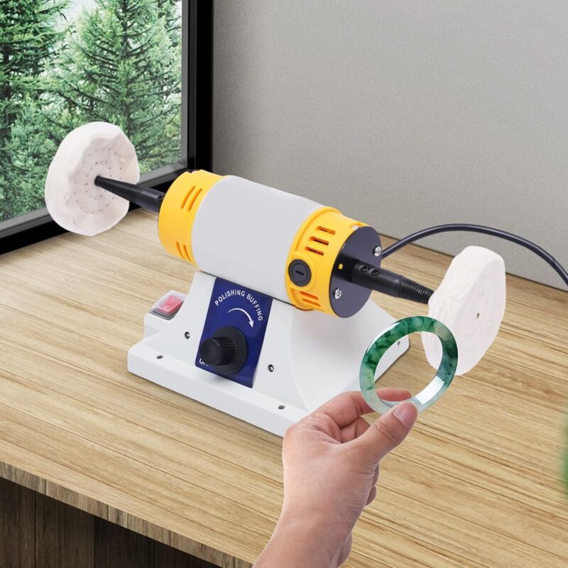 Tisch Poliermaschine Schmuck 800-10000 U/min Bench Grinder Stand Poliermaschine Tisch Poliermotor für Schmuck