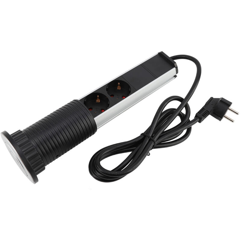 Tisch-USB-Steckdose, multifunktionale Steckdose für Arbeitsfläche, Büro, Zuhause, Steckdose mit USB-Anschluss für Küche und Küchensysteme