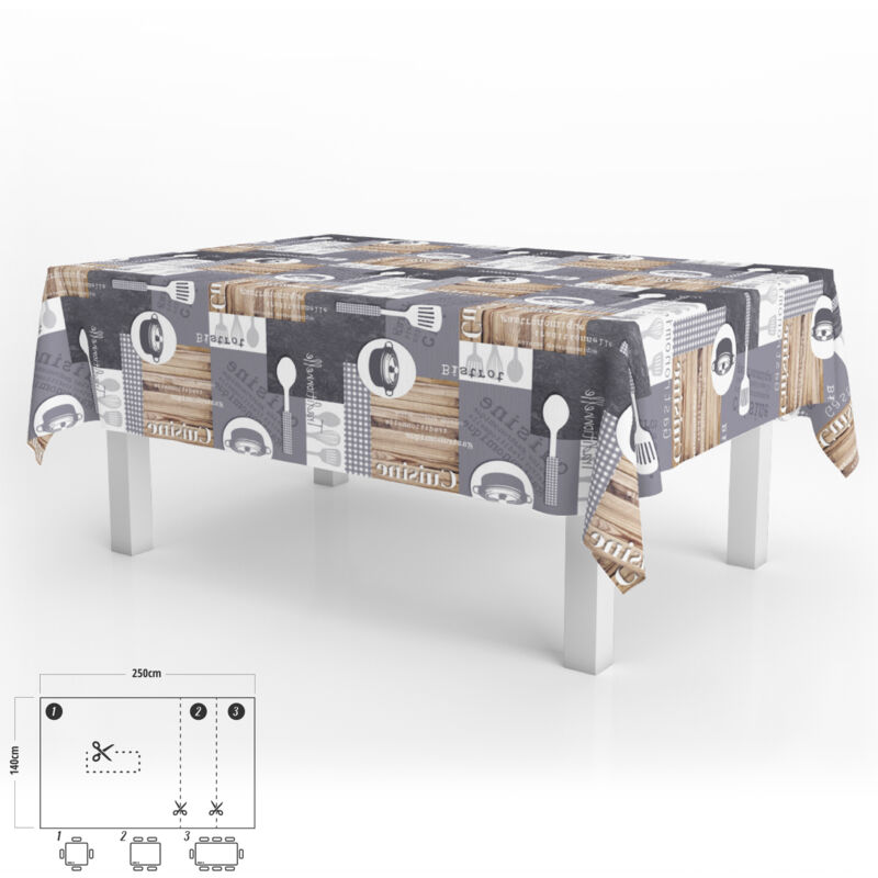 Mantel Hule Rectangular 140 x 250 cm. Cuisin