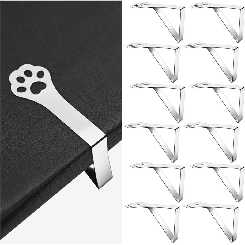 Tischdeckenklammern aus Edelstahl, für Gartentische im Freien, Esszimmer, Familien-Esstische, Höhe 4,5 cm, 12 Stück