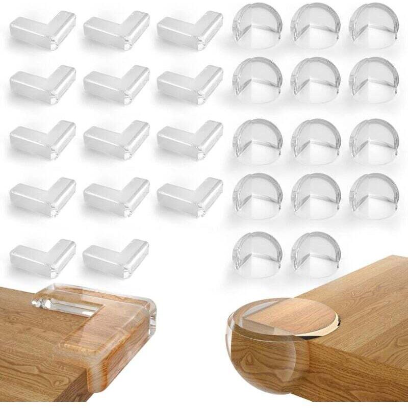 Tischkante Schutz für Babys, 28 Stück Kantenschutz und Eckenpolster, Tischkanten- und Eckenprotektor für Babys mit verbessertem Kleber für Tische und