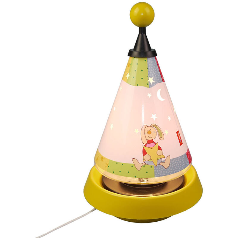 Tischlampe Kinderzimmer Carrousel projiziert Mond und Sterne ins Kinderzimmer