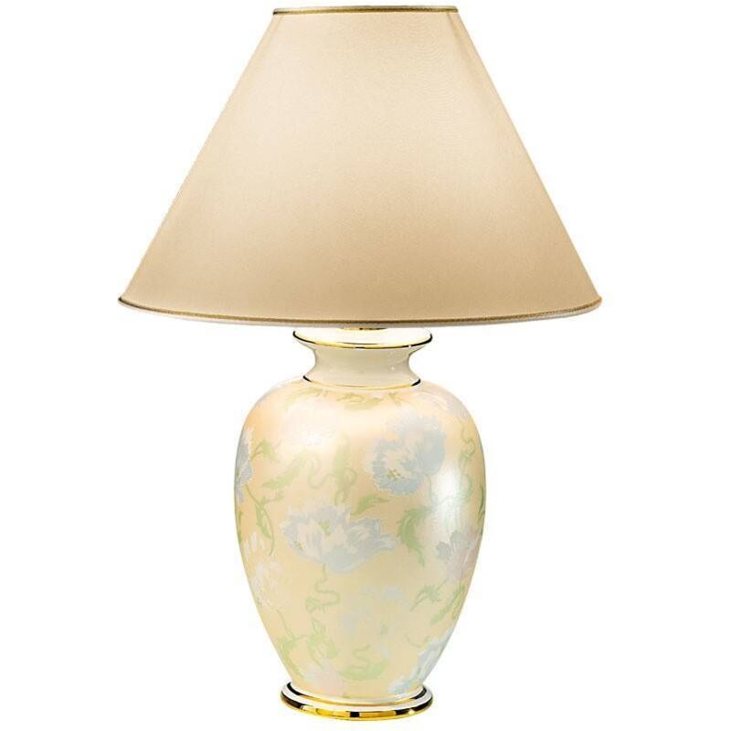 Giardino - Lifestyle Stoff Tapered Shade Tischleuchte Poliertes Gold, 1x E27 - Kolarz