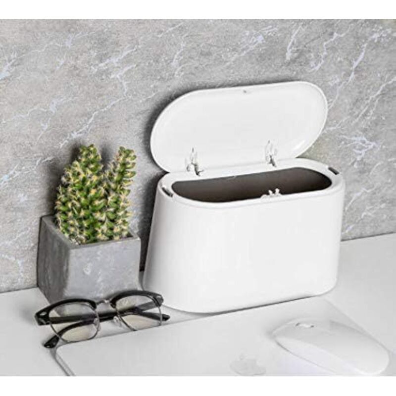 Tischmülleimer mit Deckel, Mini-Tischmülleimer, Badezimmermülleimer, Kosmetikmülleimer, Tischmülleimer für Küche, Bad, Büro, Toilette, Autobett,