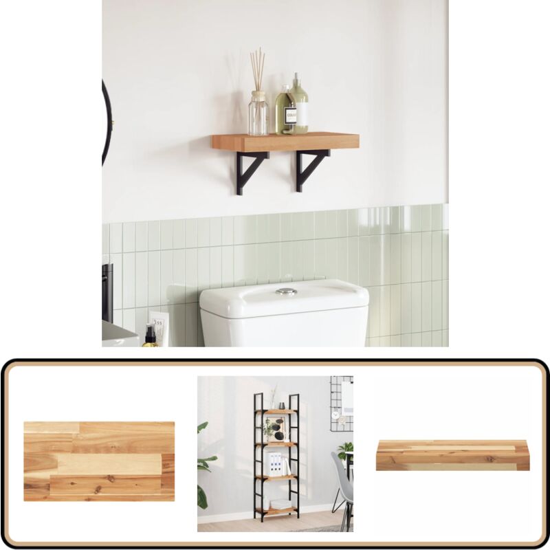 Tischplatte 40x20x4 cm Rechteckig Massivholz Akazie - Holztischplatte - Akazienholztischplatte - Esstisch Platte - Wohnzimmer Deko - Möbelstück