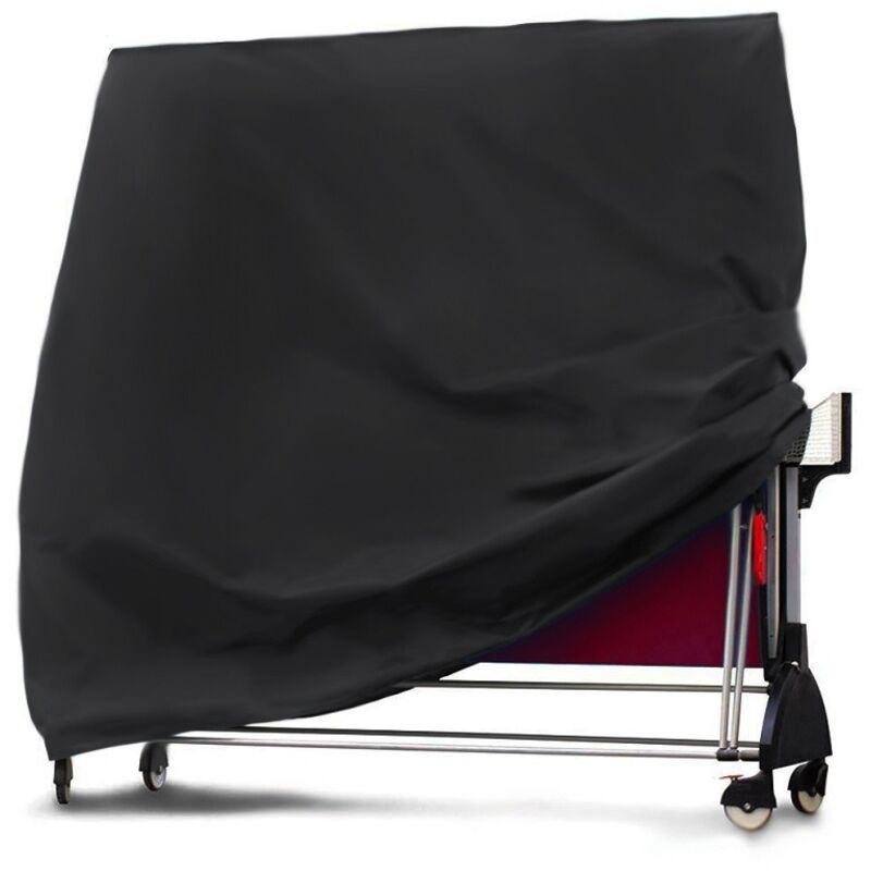 Shmshng - Tischtennisplatte Abdeckung, wasserdichte Abdeckung für Ping Pong Tisch, 165 x 70 x 185 cm, Schwarz