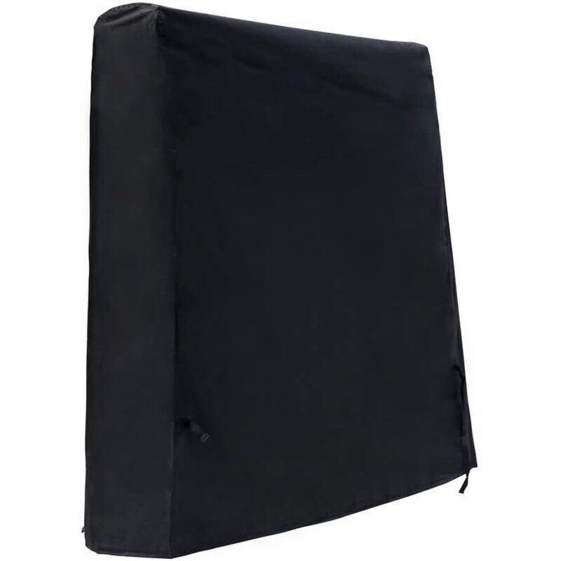 Tischtennisplatte Wasserdicht Outdoor Ping Pong Tischabdeckung 420D Oxford Tuch Schwarz (165 x 70 x 185cm)