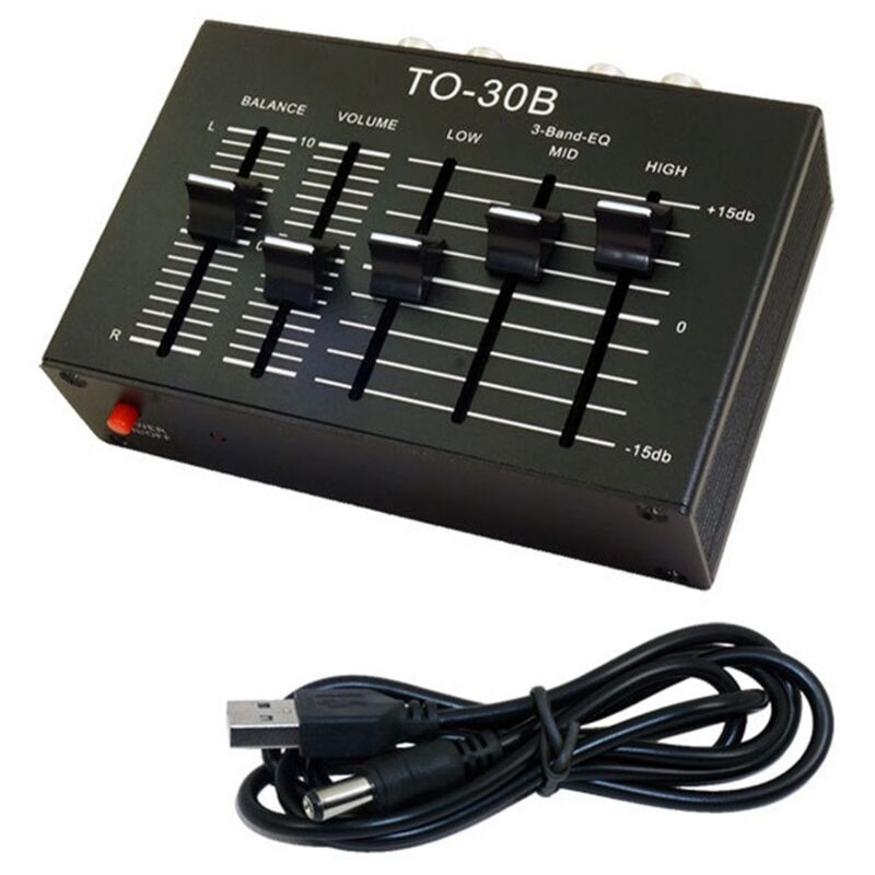 To-30B DC5V Stereo-Audio-EQ Hoch, Mittel und Dreiband-Symmetrischer Vorverstärker Audio-Balance-Lautstärkeregler