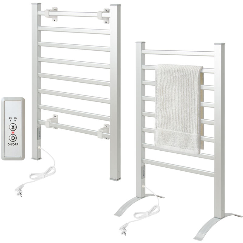 Handtuchhalter ohne Bohren, Handtuchtrockner Elektrisch für Bad, Elektrischer Handtuchwärmer mit Timer, 90x53x35.5cm, Handtuchheizkörper Elektrisch
