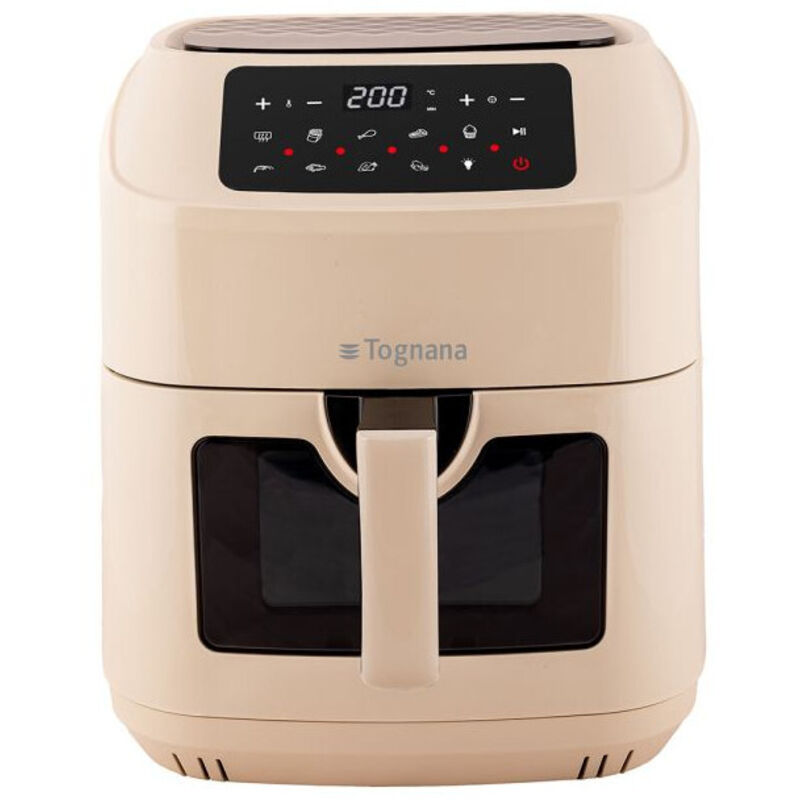 Tognana Porcellane D2DFA06IRCH Fritteuse Einzelbild 9,2 l Eigenständig 2150 W Heißluftfritteuse Beige, Schwarz