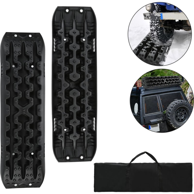Tolletour - 2x Anfahrhilfe Auto Reifen schneeketten 10t Last Traktionshilfe