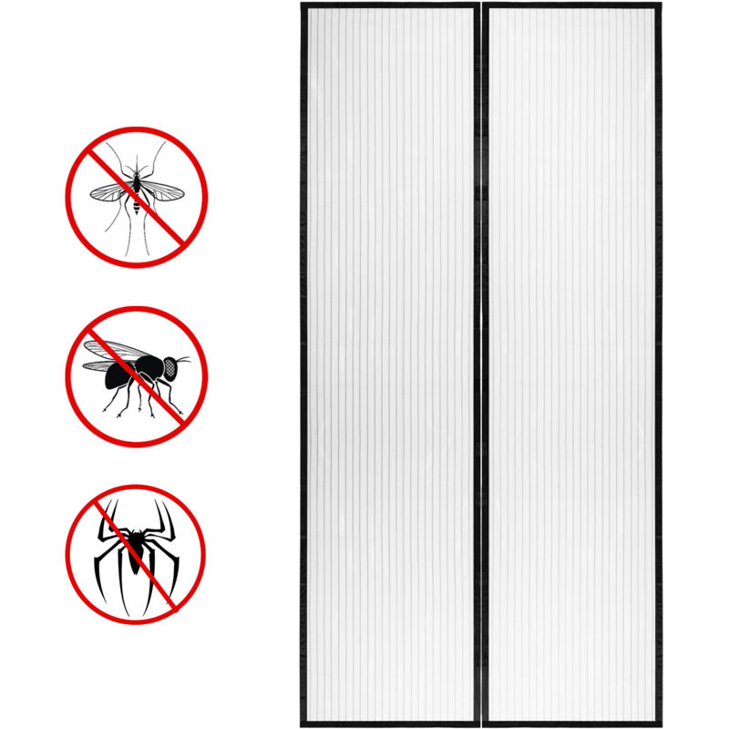 Tolletour - Fliegengitter Tür Insektenschutz Türvorhang Fliegennetz Vorhang Magnetvorhang Balkontür Mückenschutz mit Magnetverschluss 90x210cm