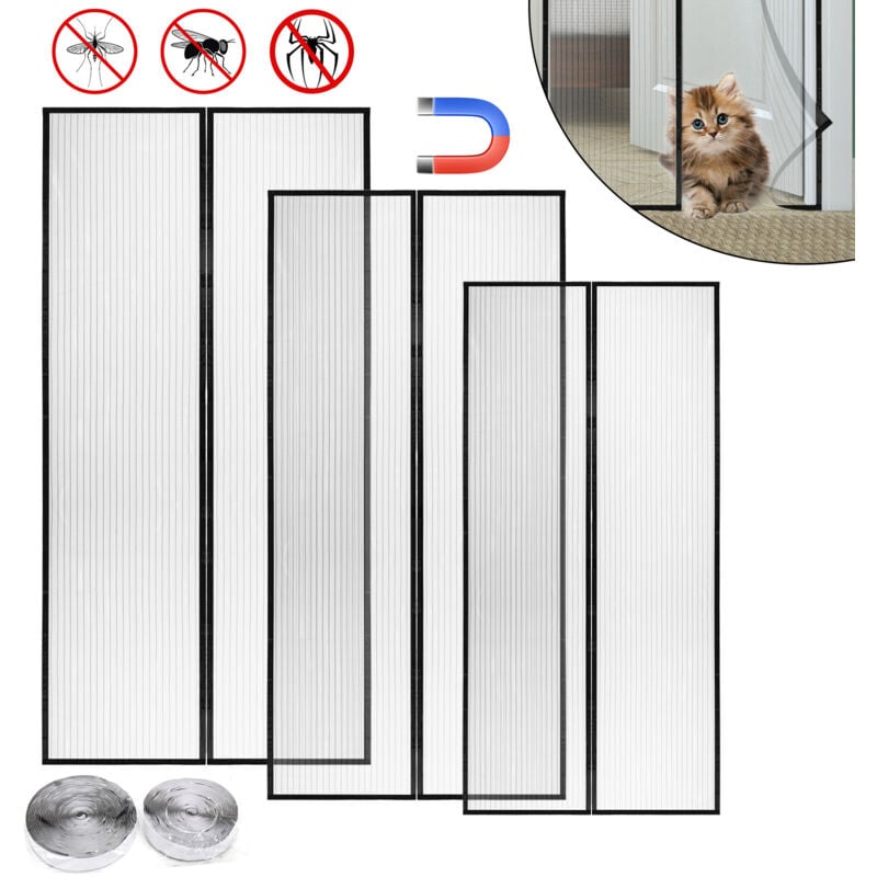 TolleTour Fliegengitter Tür Insektenschutz Türvorhang Fliegennetz Vorhang Magnetvorhang Balkontür Mückenschutz mit Magnetverschluss 120x240cm