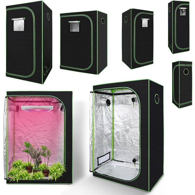 TolleTour Growbox Gewächshaus Indoor Pflanzenzelt Zuchtzelt Growroom Zuchtschrank Darkroom Zimmergewächshaus Growschrank,60x60x180 cm