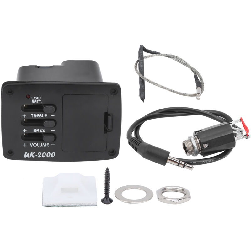 Tonabnehmersensor für Gitarre und Ukulele mit ±12dB-Equalizer für Musikinstrumente