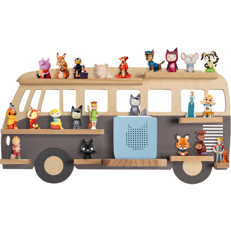 Tonie-Regal für Toniebox Hörfiguren, Magnetische Aufbewahrung für 20-25 Tonie, Perfekte Tonie Aufbewahrung im Kinderzimmer für Mädchen & Jungen, Bus