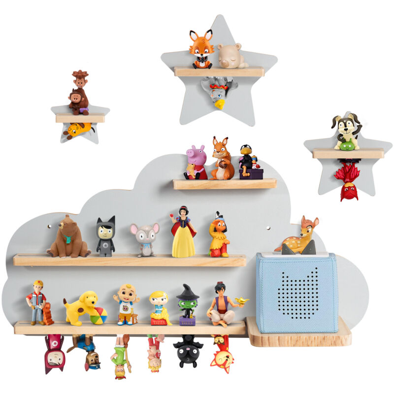 Tonie-Regal für Toniebox Hörfiguren, Magnetische Aufbewahrung für 20-25 Tonie, Perfekte Tonie Aufbewahrung im Kinderzimmer für Mädchen & Jungen,