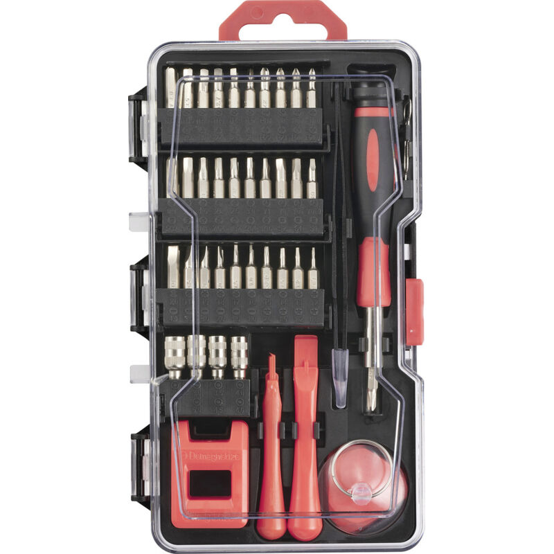 Toolcraft - TO-9610683 Reparaturset Heimwerker, Handy mit Werkzeughalter 79teilig