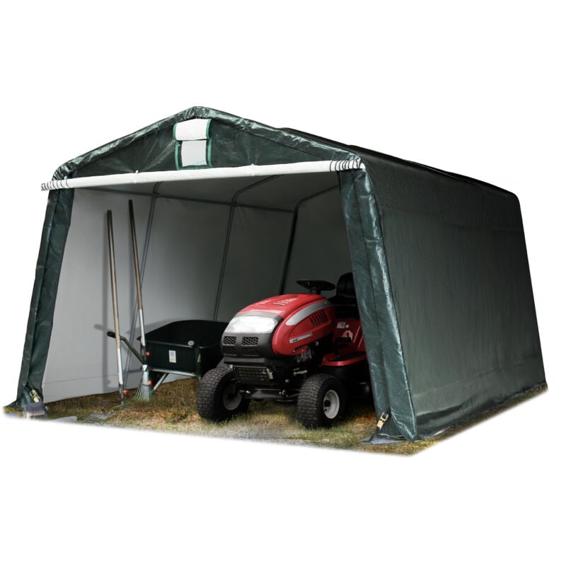 Garagenzelt Carport 3,3 x 4,7 m in dunkelgrün Unterstand Lagerzelt pe 450 n Plane und Stabiler - Toolport