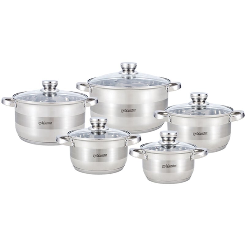 Topfset 10 Elemente (1,5l, 2,0l, 3,0l, 5,0l, 6,0l) Maestro MR-2220-10