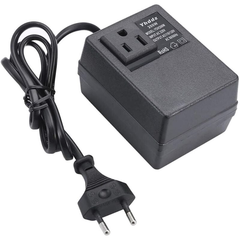 Toplionace AC 220 V auf 110 V Spannungswandler, einphasiger Reise-Abwärtstransformator, EU-Stecker, Spannungswandler, Konverter, 200 W