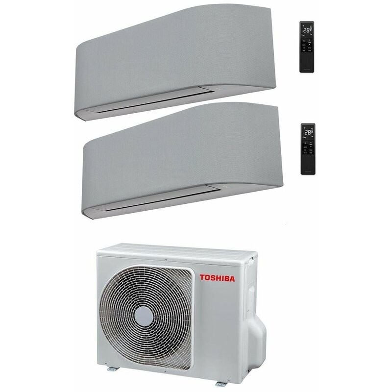 Dual Split Inverter Klimagerät haori Serie 13000+16000 (12000+15000) mit RAS-2M18U2AVG-E Wi-Fi Integriert Hellgrau/Dunkelgrau 13+16 (12+15) - neu