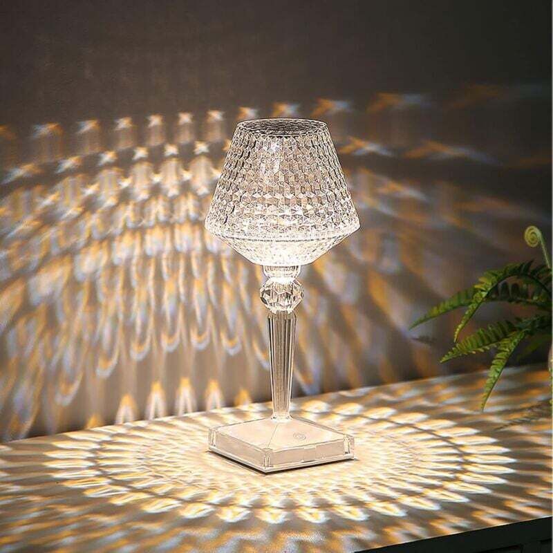 Touch-Nachttischlampe für Schlafzimmer, 3 Farben, Kristall-Touch-Nachttischlampe, wiederaufladbare LED-Nachttischlampe, Tischlampen für Schlafzimmer,