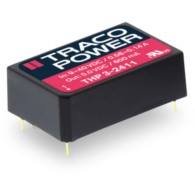 Tracopower - thp 3-4822 DC/DC-Wandler, Print 48 v/dc 12 v/dc, -12 v/dc 125 mA 3 w Anzahl Ausgänge: 2 x