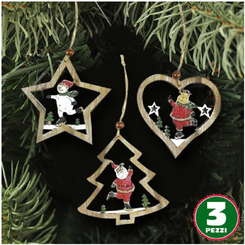 Trade Shop - 3PZ natal appenditure forma stella albero mit personal 10,5CM -