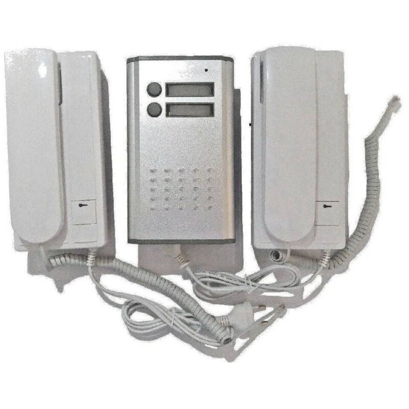 Trade Shop Traesio - Trade Shop - zwei-familien-sprechanlage türöffner tor 4 draht zwei handsets -