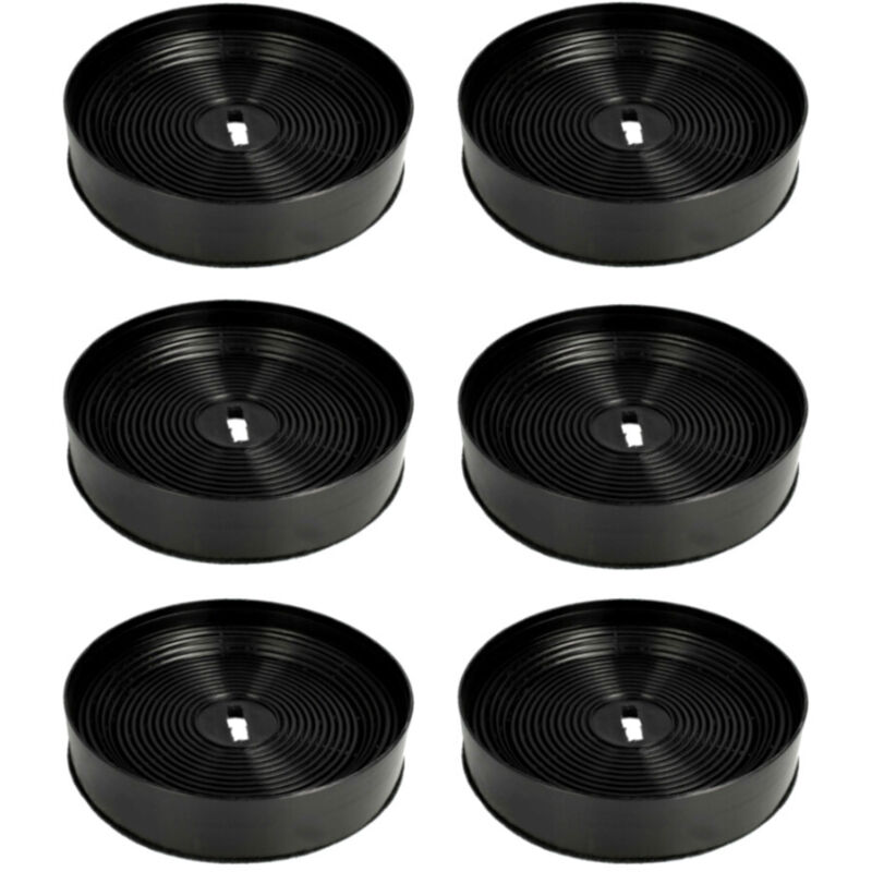 Trade-Shop Aktivkohle-Filter für MAN Corona Jupiter Leo Mini Mix Optima Triton Turbo Vela Vertical, Optima 31 INOX ONP 31, Falmec Stella S/W - 6 Stück