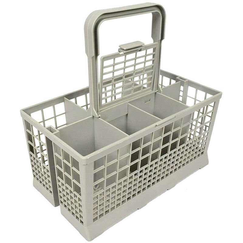 Trade-Shop Besteck-Korb für Geschirrspüler universal passend für die meisten Spülmaschinen (24x14x12cm) mit abnehmbarem Griff und 7 Fächern
