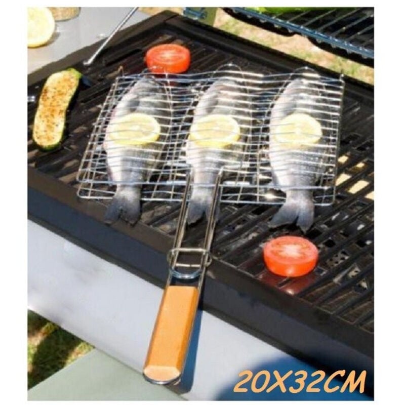 Doppel-grillrost 20X32CM antihaft-kamingrill für fisch und fleisch - - Trade Shop