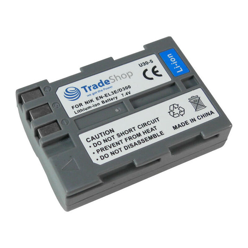 Trade-shop - Kamera Li-Ion Akku ersetzt Nikon EN-EL3 EN-EL3e EN-EL-3 EN-EL-3e ENEL-3 ENEL-3e für Nikon D80 D80s D90 D200 D200s D300 D700 D900 D-80