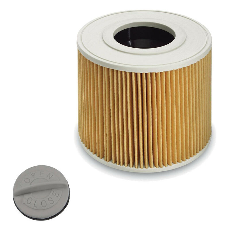 Trade-Shop Patronen-Filter inkl. Verschluss-Schraube für viele Kärcher nt 27/1, nt 48/1 Staubsauger ersetzt 6.414-789.0 - 1 Stück