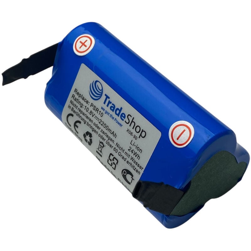 Trade-Shop Premium Li-Ion Akku-Zellen zum Selbsteinbau 10,8V / 2200mAh für Bosch PMF 10.8 LI, PSM 10.8 LI, PSR 10.8 Li-2, KEO, AGS 10.8, ASB 10.8, 2