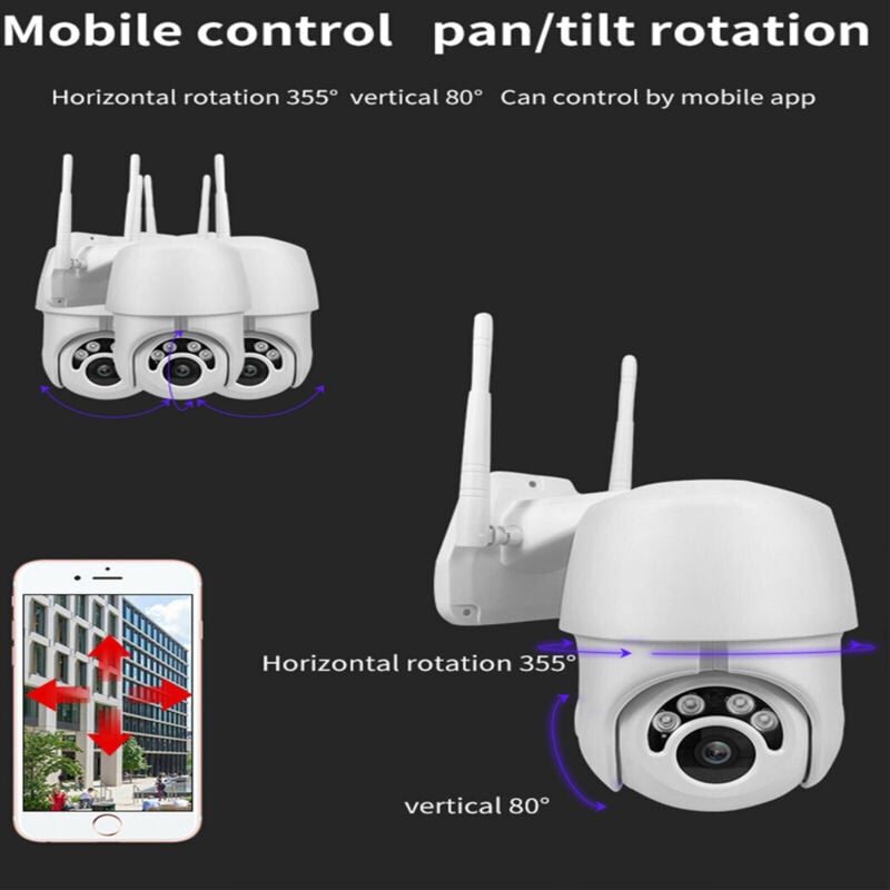 Trade Shop - 1080P full hd ptz-kamera für den aussenbereich motorisierte ip-kamera ir-wifi-webcam -