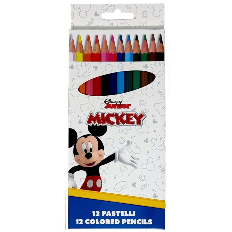 Trade Shop - Set 12 Buntstifte Farbstifte Farben Farben Maus Design Schule Kinder Schreibwaren 953421 -