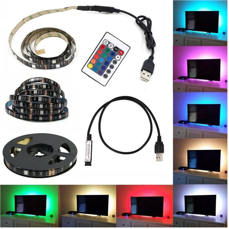 Trade Shop Traesio - Trade Shop - tv-kit strip led strip usb rgb 5V für hintergrundbeleuchtung 2 mt 3 mt 5 mt - -5 m -