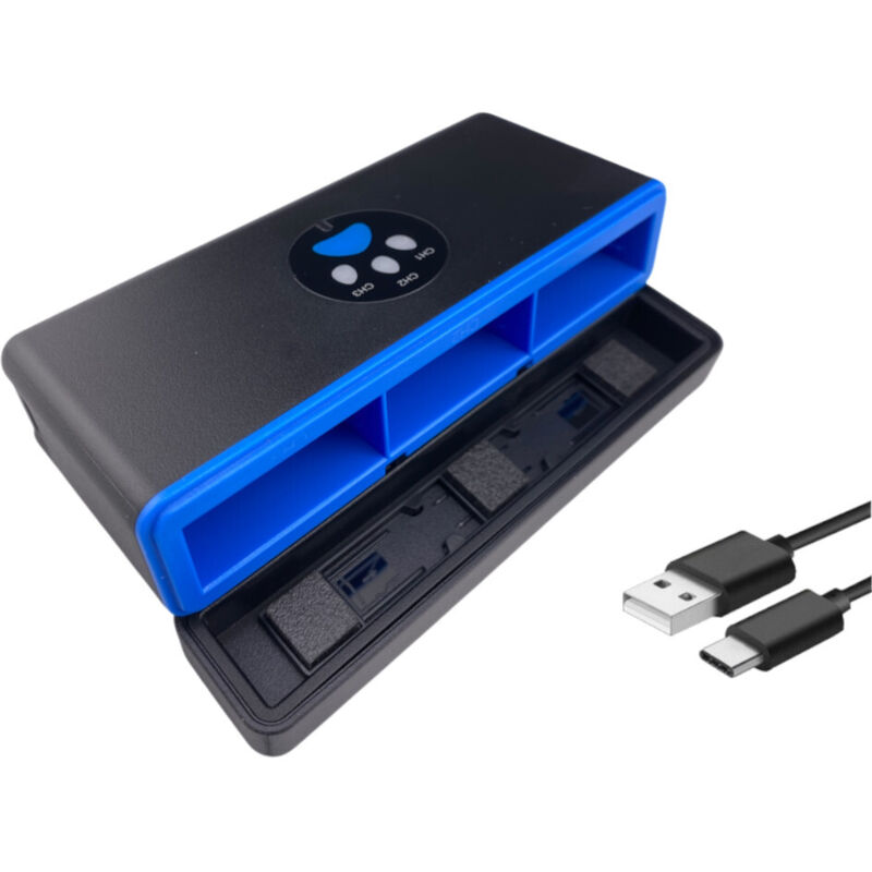 Trade-Shop USB-C LCD Triple Ladegerät Ladestation Ladebox Ladekoffer für GoPro Hero 13 Black Actionkamera, AHDBT-1301 Akku / Hülle Zubehör