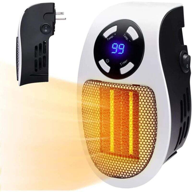 Tragbare elektrische Mini-Waschmaschine mit Ventilator, 500 w Smart-Wandkopf mit einstellbarem Thermostat, Timer und LED-Blende, kleiner