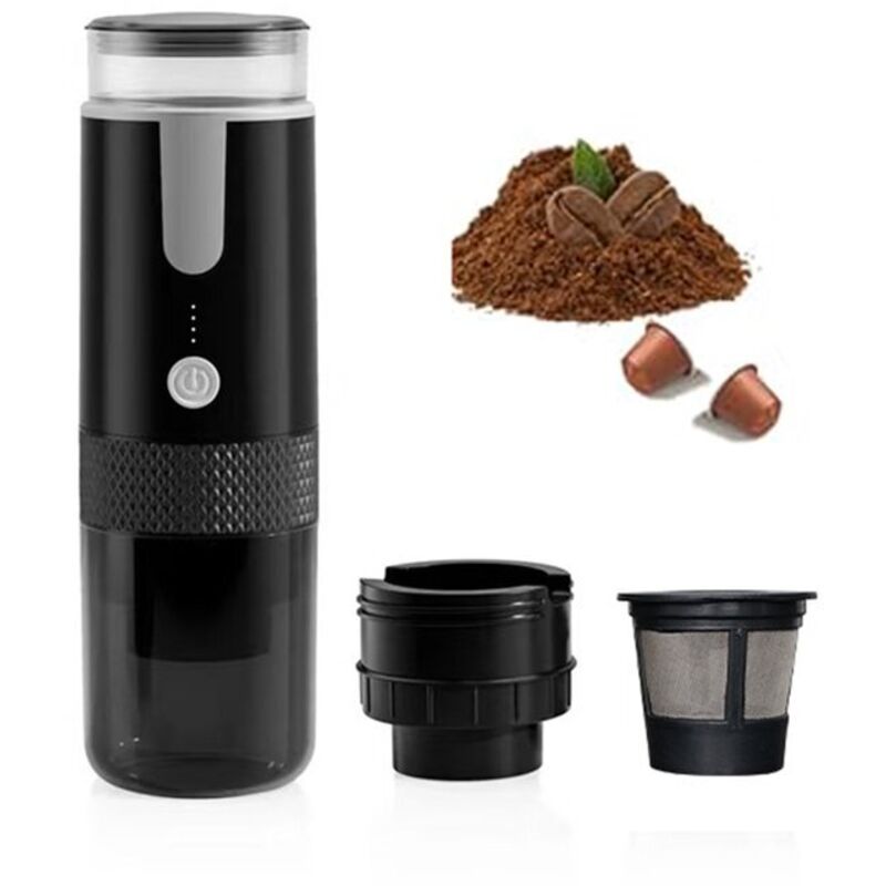 Tragbare Espressomaschine – Ideal für Reisen und Camping – Elektrische Reisekaffeemaschine – Leicht – 5 V – 1200 mAh – USB-C-Ladeanschluss – Für