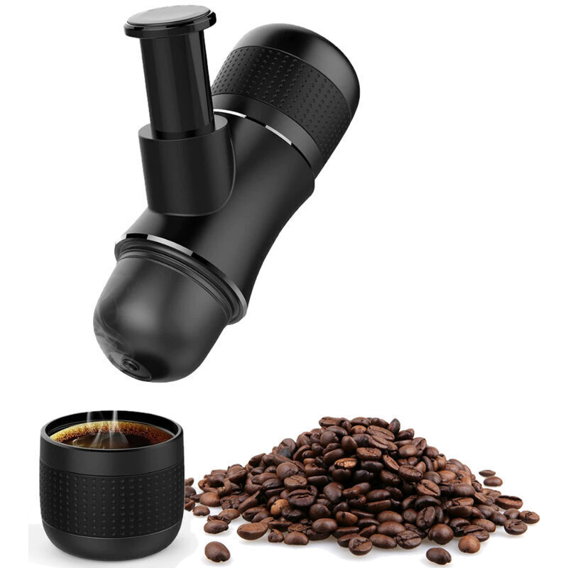 Tragbare Espressomaschine, Mini-Reise-Kaffeemaschine, Handkaffeetasse für Büro, Outdoor, Zuhause, Mini-Kaffeemaschine, frisch gemahlener