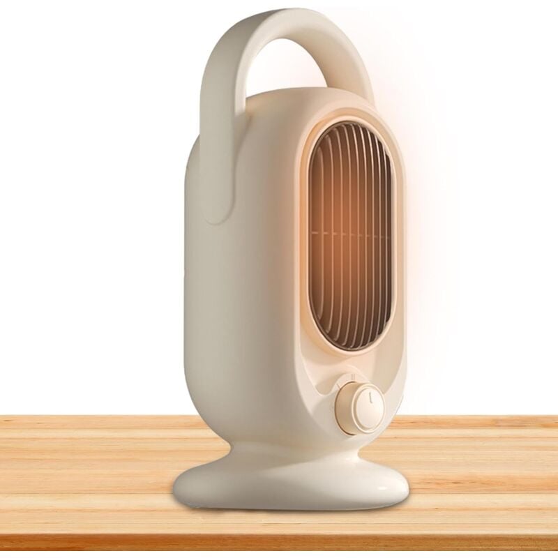 Tragbare Heizung, elektrische Heizung – Thermostatheizung mit 2 Geschwindigkeitsmodi – Schreibtischventilator mit Überhitzungsschutz, leiser