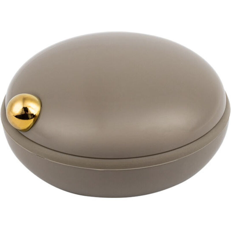 Luftdichte, tragbare Pillenbox für Medikamente, Aufbewahrungsbehälter für Tabletten, Bonbonspender für Zuhause und unterwegs (braun)