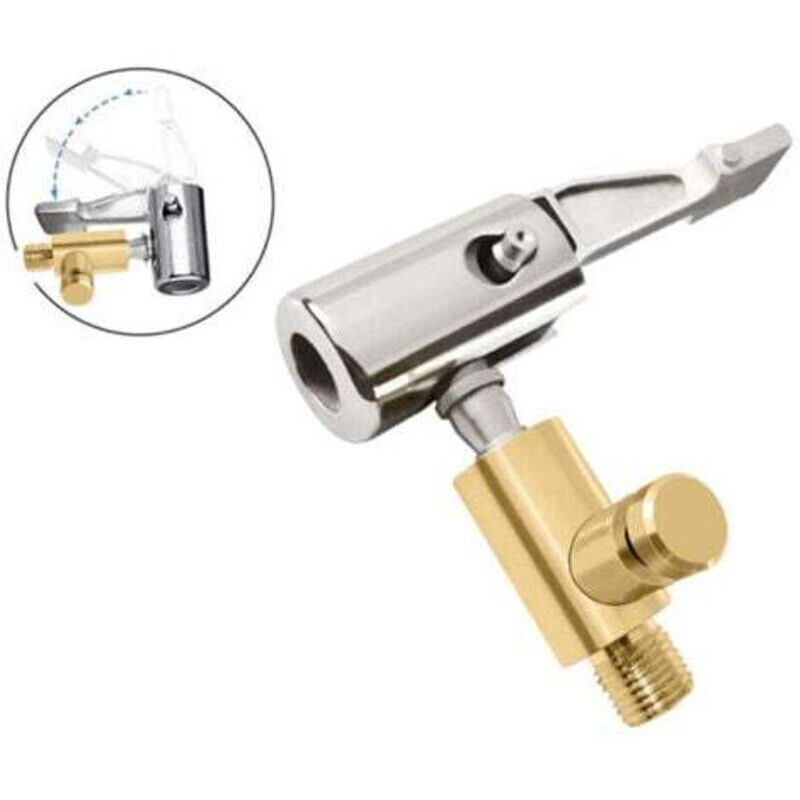 Tragbare Luftpumpe mit Schnellspannhebel (unaufgepumpt) für Autoreifen, pneumatischer Kompressor mit Schlauchanschluss