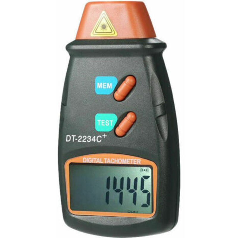 Tragbarer digitaler Foto-Drehzahlmesser Berührungsloser Laser-Drehzahlmesser Messbereich 25 U/min bis 99999 U/min LCD-Anzeige Motordrehzahlmesser mit
