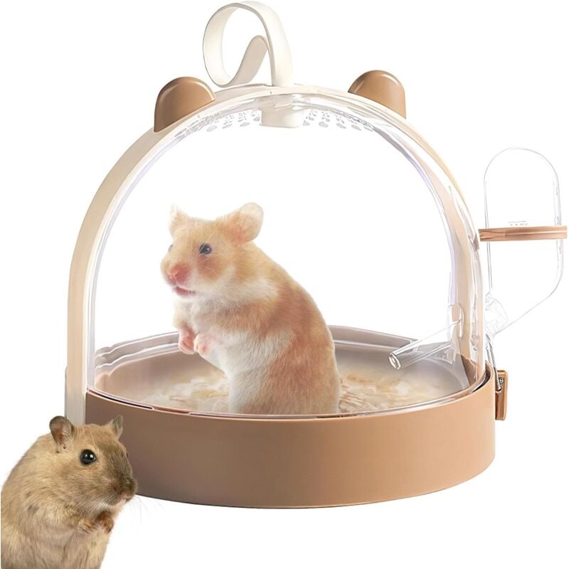 Tragbarer Hamsterkäfig, Kleintiertransportbox, Hamsterkäfig-Transportbox, Haustiertransportbox für den Außenbereich mit Wasserflasche und