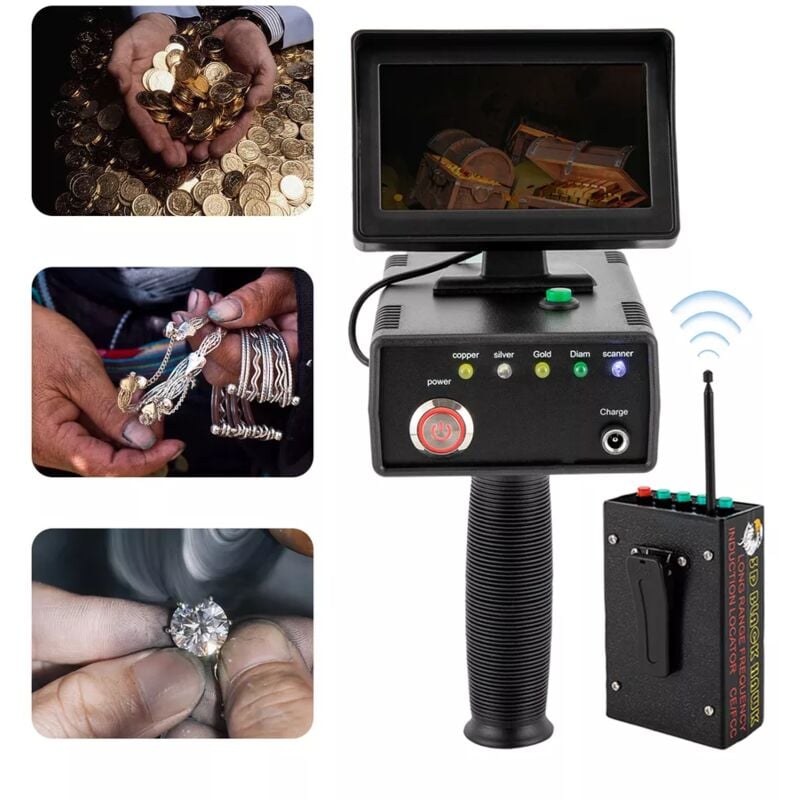 Tragbarer Metalldetektor LCD-Metalldetektor Golddetektor 1200 m